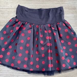 NAVY and RED POLKA DOT SKIRT WITH TULLE!